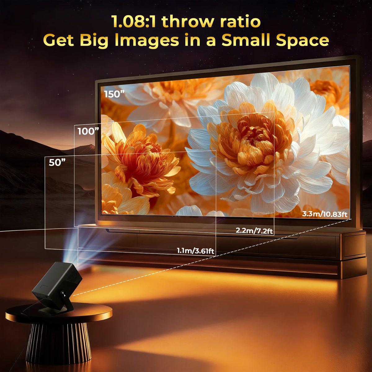 LynCast AI Smart Projector Featuring Android 14 And Auto Focus