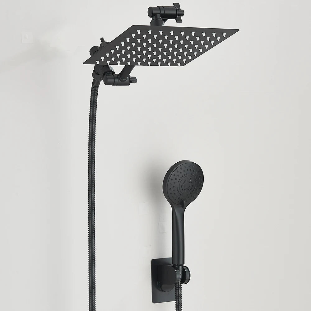 Quyanre High Pressure Rain Shower Head Kit With Handheld Spray