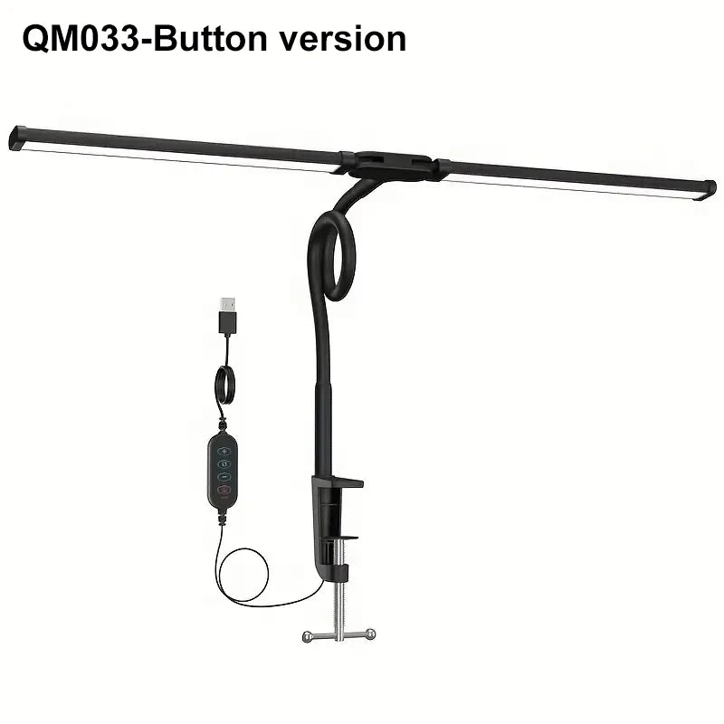 DUMILOO Dual LED Desk Lamp Clip On Dimmable Reading Light
