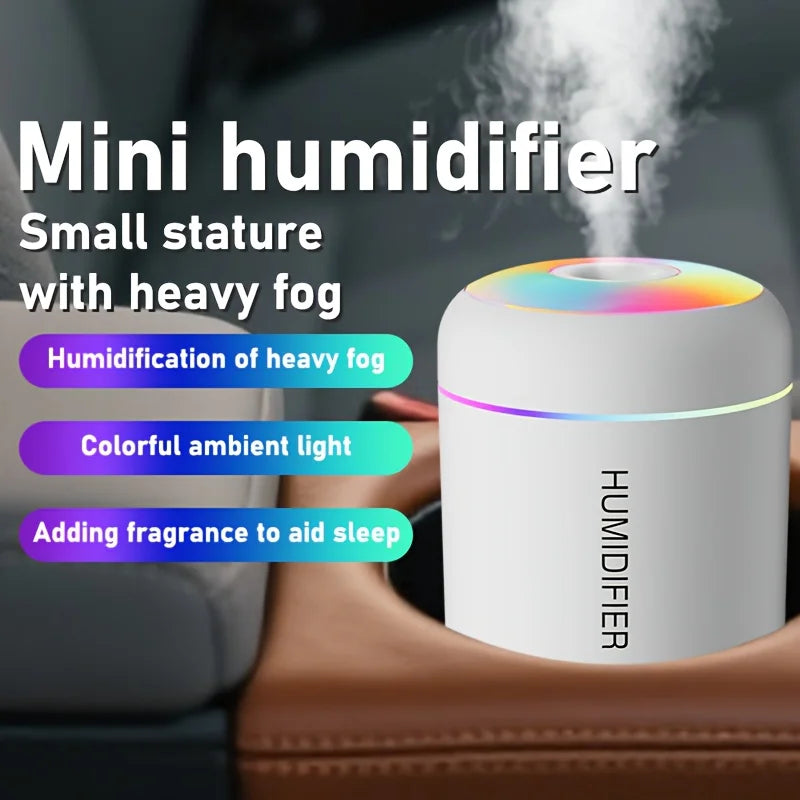Mini USB Car Humidifier Aroma Diffuser Cute Desktop Mood Light