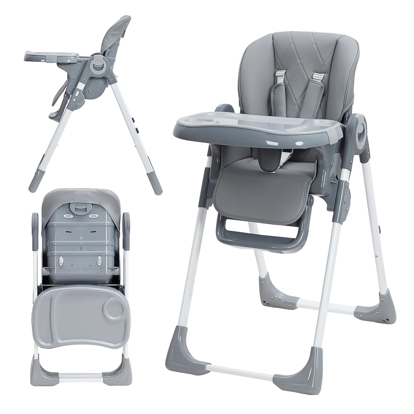 Baby High Chair Multifunctional Adjustable Height Recline Foldable for Babies