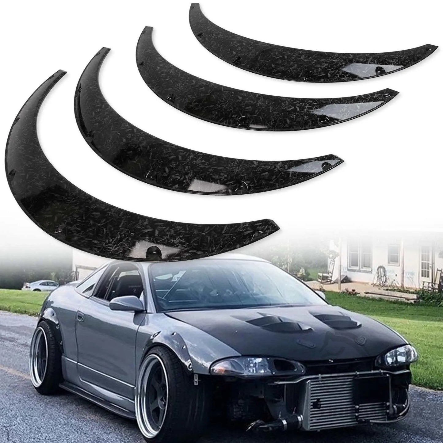 Universal Car Fender Flares Mud Guards Wheel Arches Extension