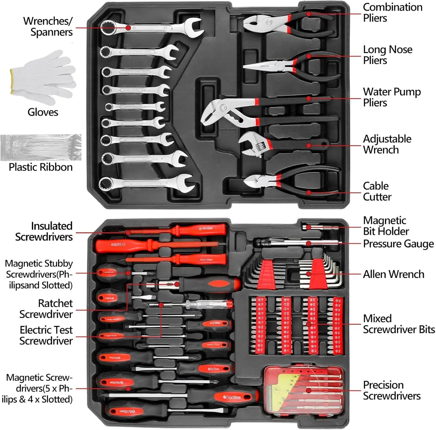 TLGREEN 799 Piece Mechanic Tool Set With Trolley Case
