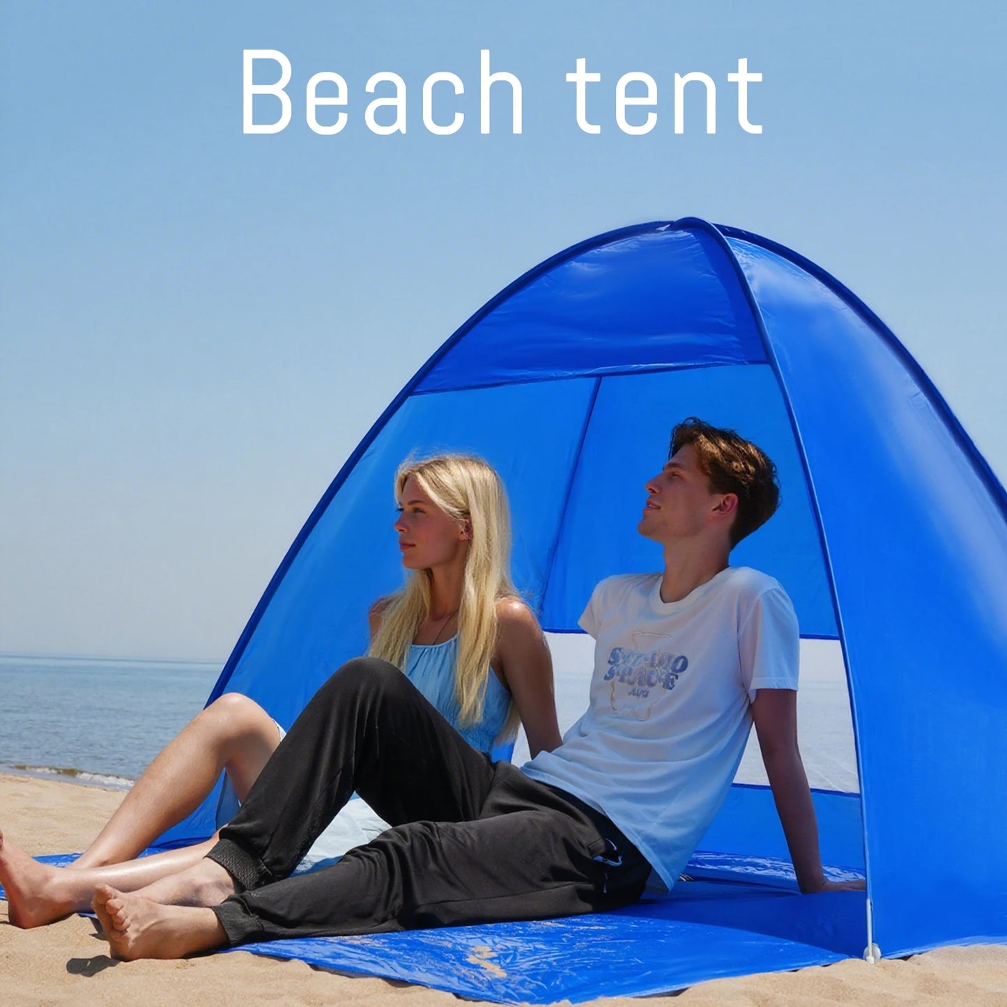 Pakicetus Pop-Up Beach Tent Two-Person with Carry Handbag