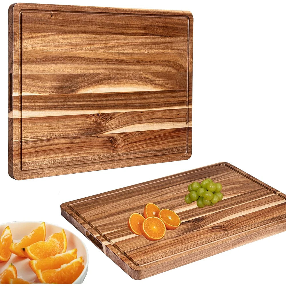 TWISTER.CK Wood Cutting Board Reversible Charcuterie With Juice Groove