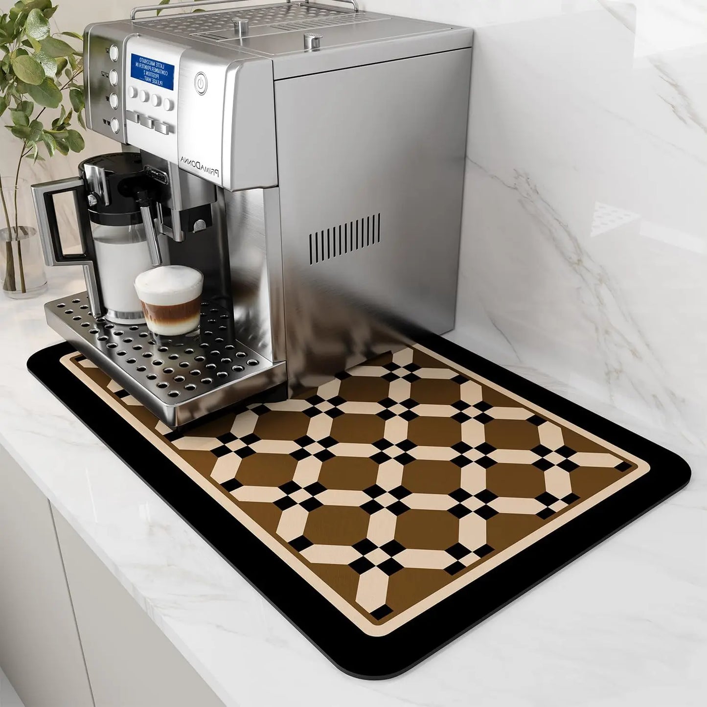Water-Absorbent Dish Drying Mat With Rubber Backing For Kitchen