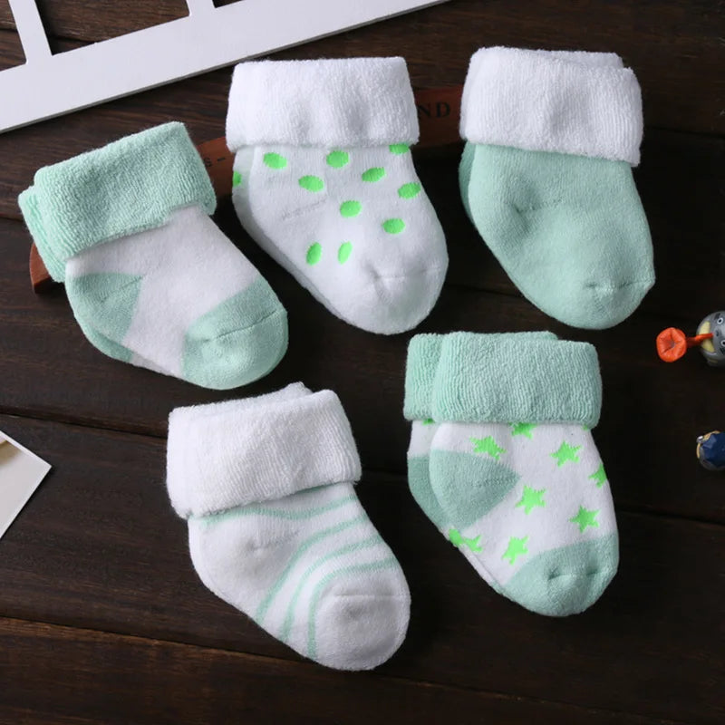 Kiddiezoom Unisex Non Skid Baby Socks 0 To 12 Months