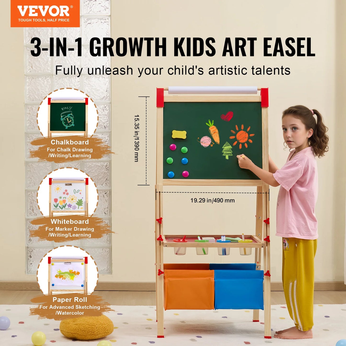 SucceBuy Magnetic Drawing Board For Kids WordPad Educational Easel Toy