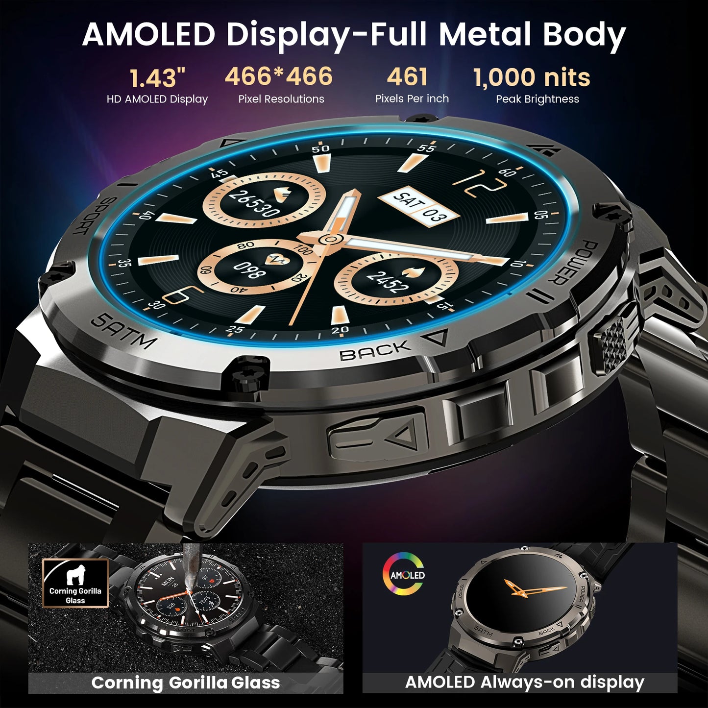 Ticwris T3E GPS Smartwatch Waterproof 5ATM IP69K Pro