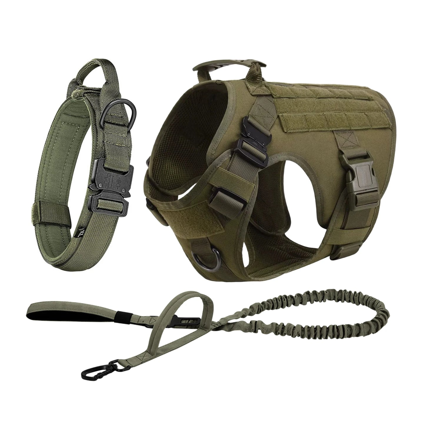 PETRAVELCN Tactical Dog Harness Molle Vest for Dogs