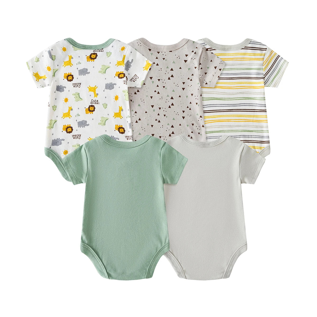 Newborn Baby Boy Teddy Bear Short Sleeve Bodysuits