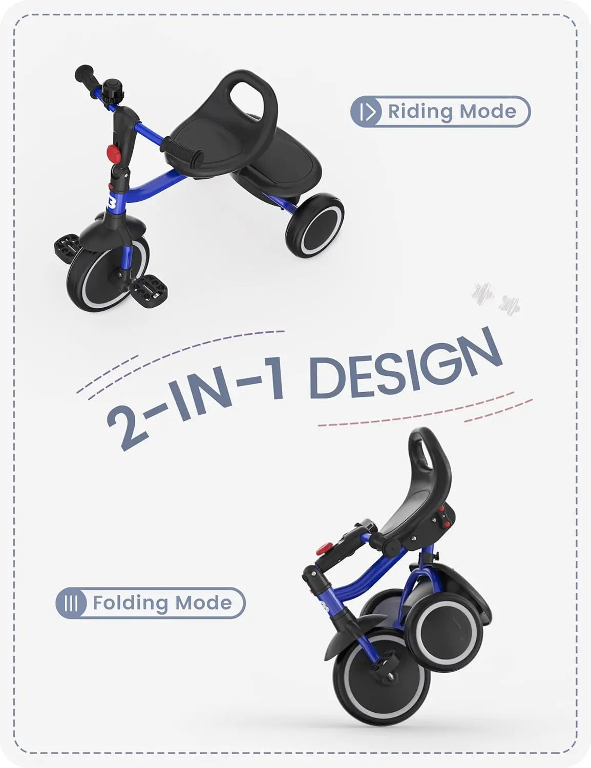 Toddler Tricycle With Bell For 18 Months To 5 Years