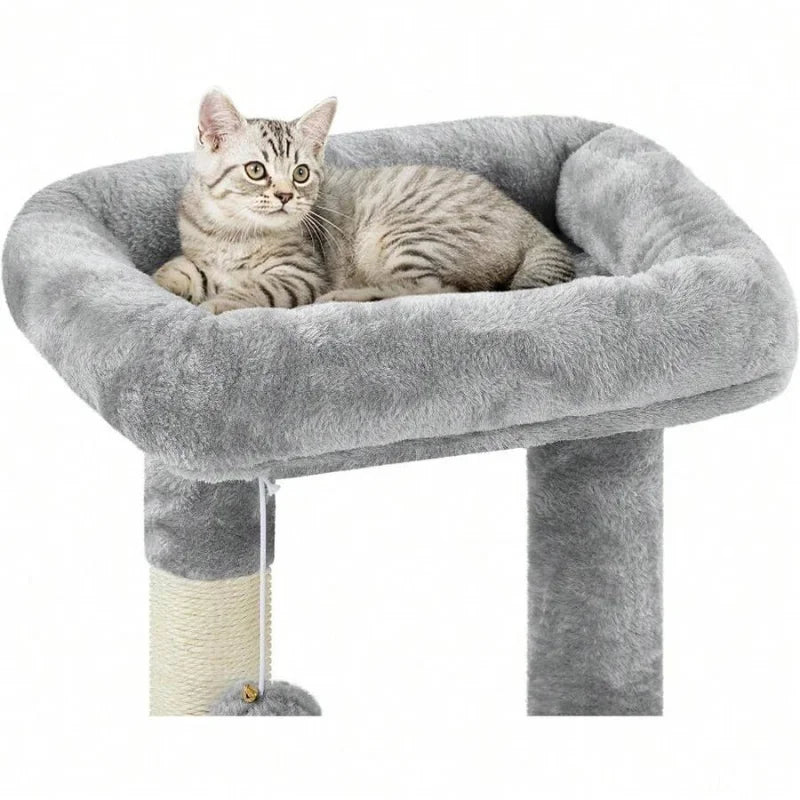 Cat Tree 3-Tier Indoor Cat Tower With Condo Platform Nest