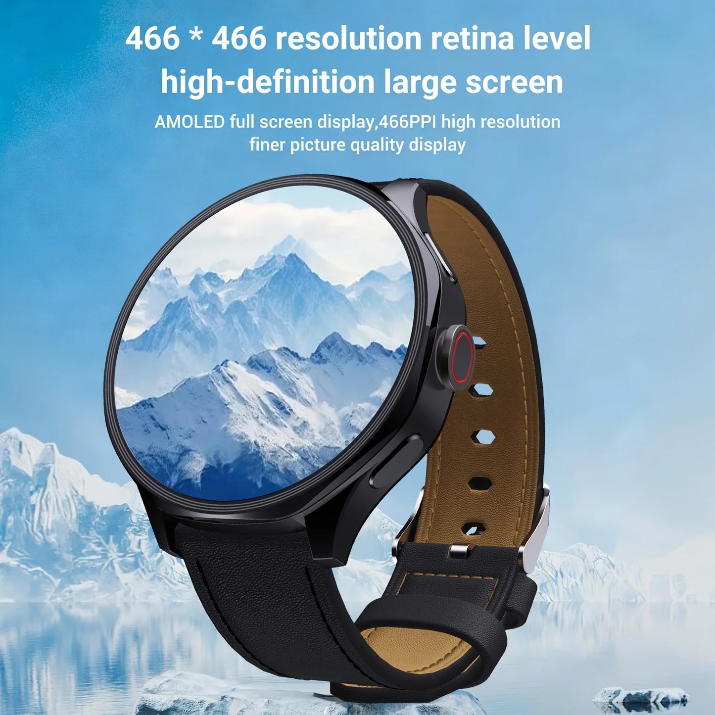 W&O Android 4G Smartwatch With AMOLED Display GPS Rotating Camera