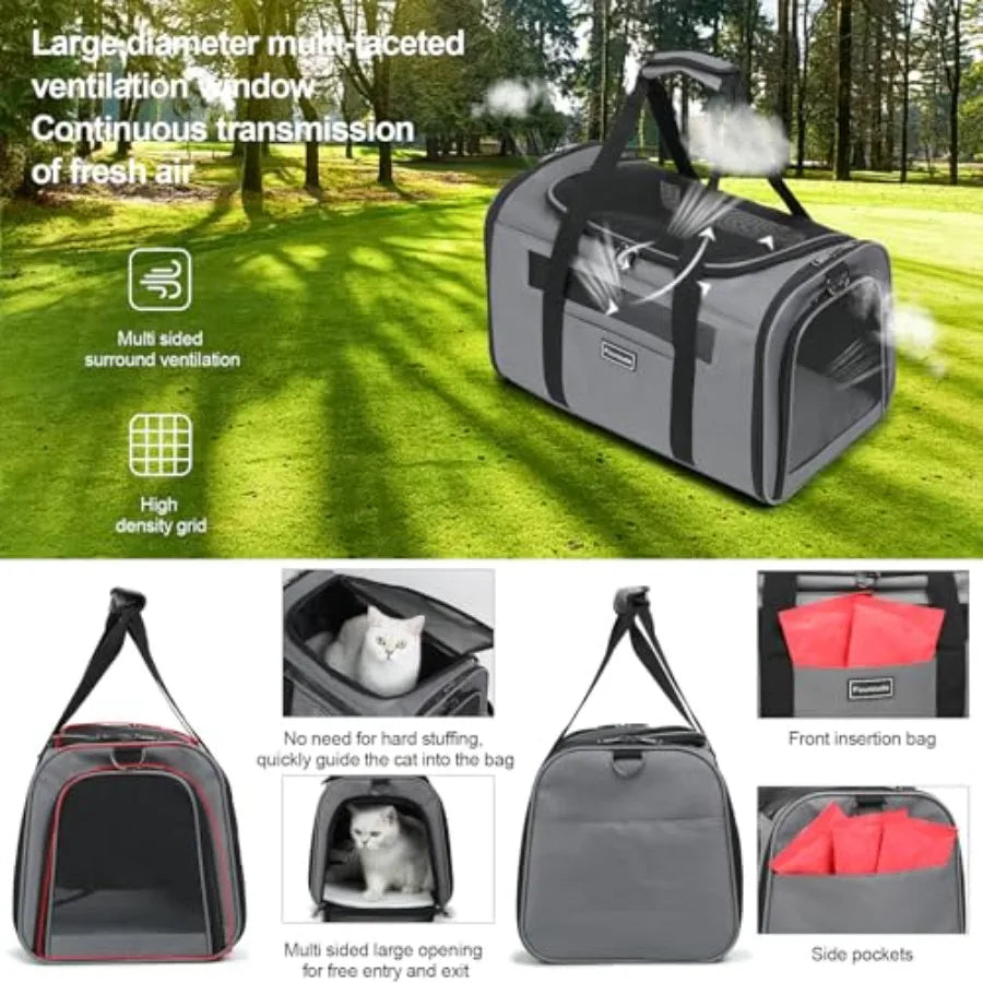 Airline Approved Dog And Cat Travel Carrier Soft Sided Bag