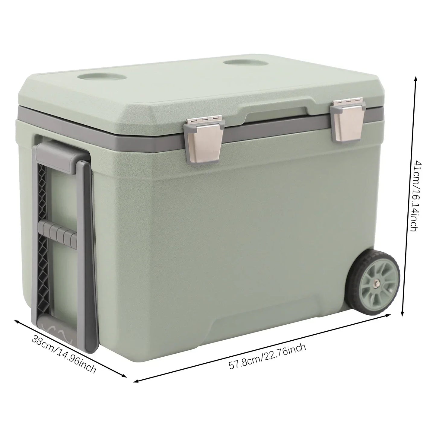 Insulated Wheeled Cooler Ice Chest For Camping And Boating