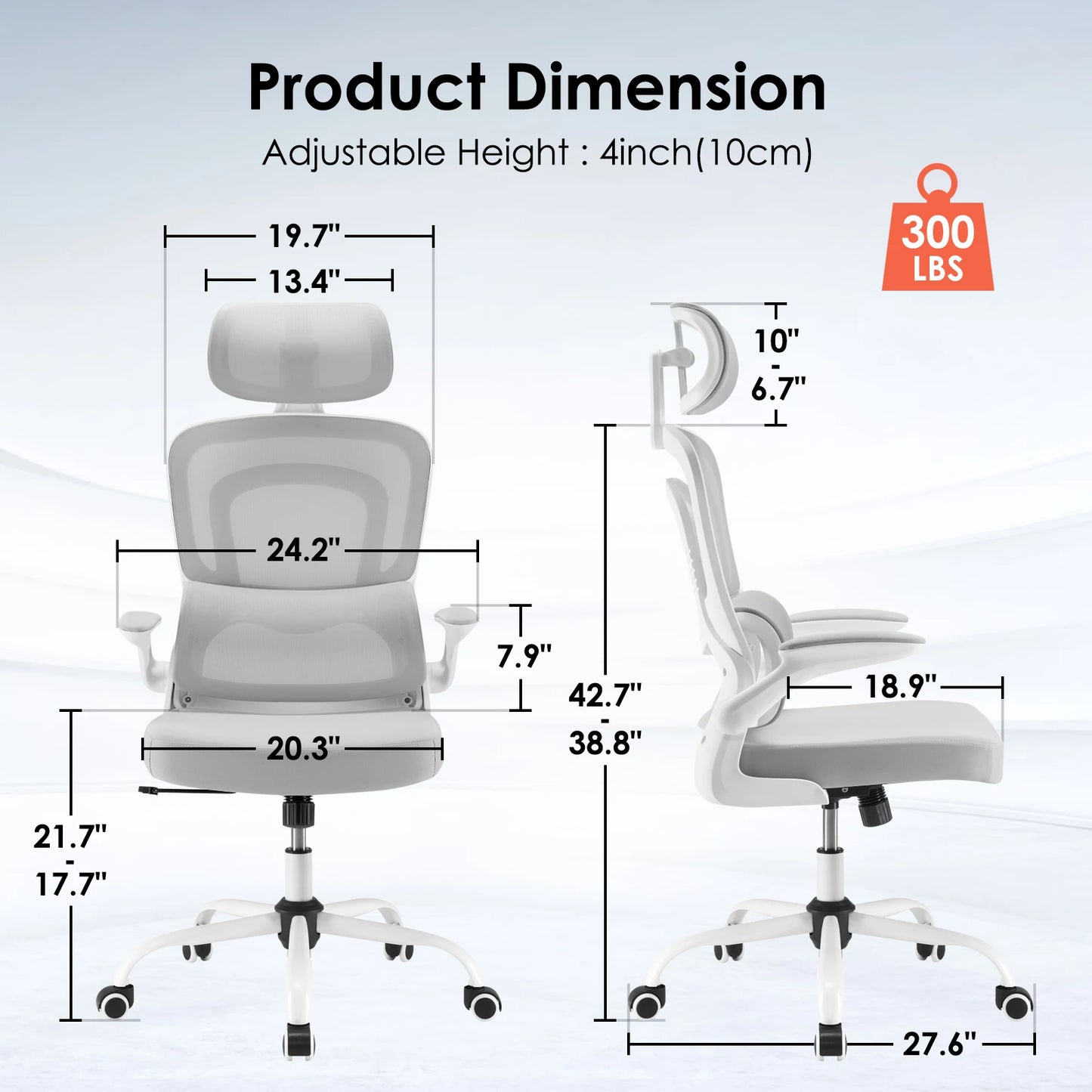 FARINI Ergonomic Office Chair With Headrest And Lumbar Support