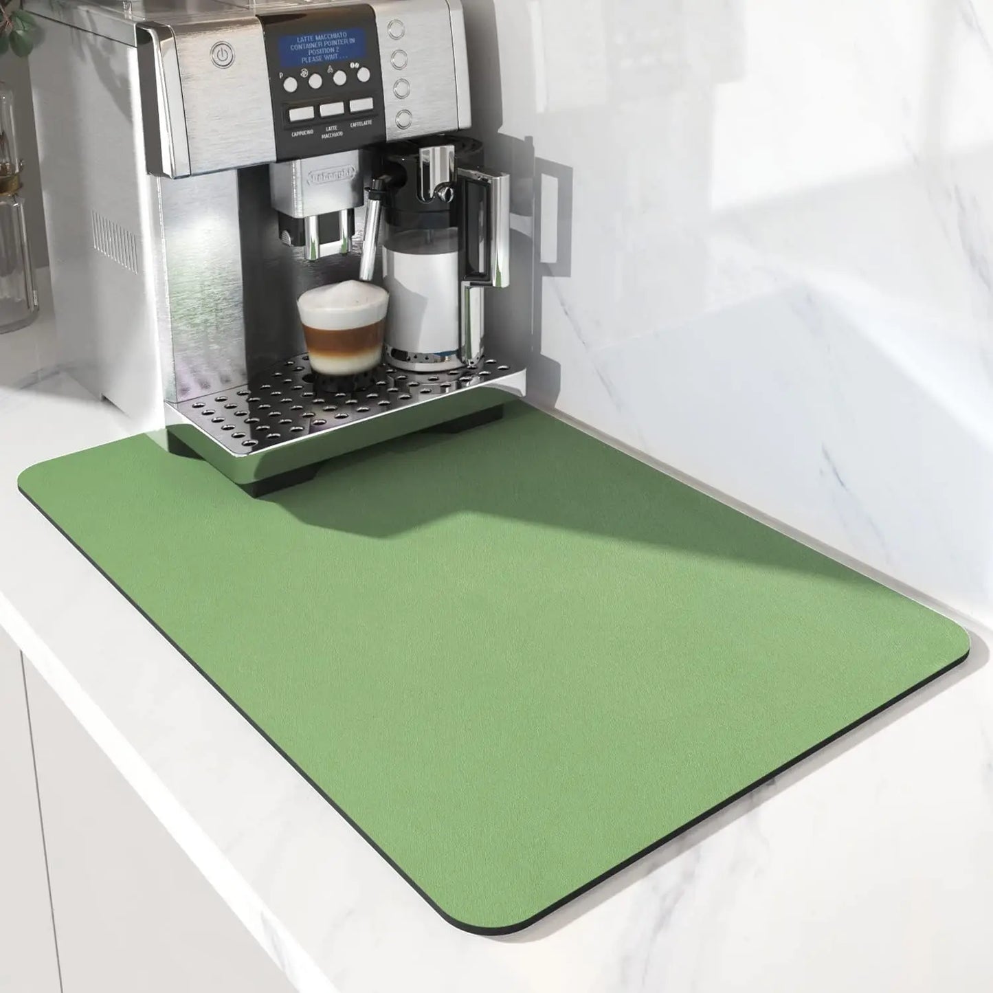 Water-Absorbent Dish Drying Mat With Rubber Backing For Kitchen