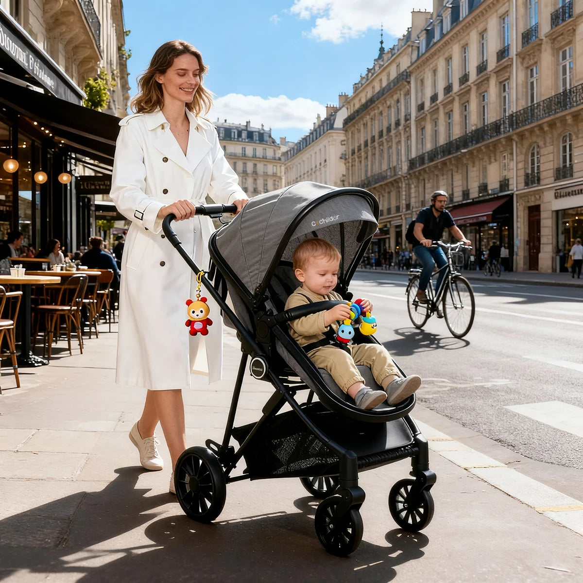 Cochildor High-View 2-in-1 Baby Stroller Foldable Bidirectional