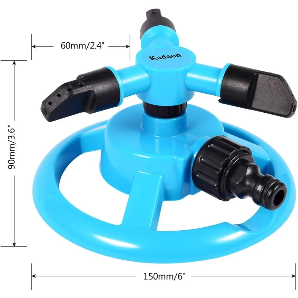 360° Rotating Lawn Sprinkler, Large Area Coverage, Easy Connect, Water-Saving Design