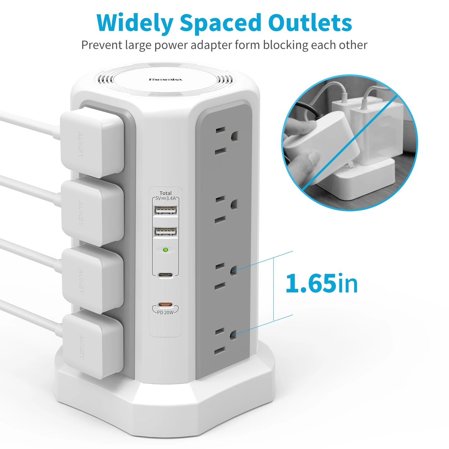 Passus 4-Layer Extension Tower With PD Fast Charging