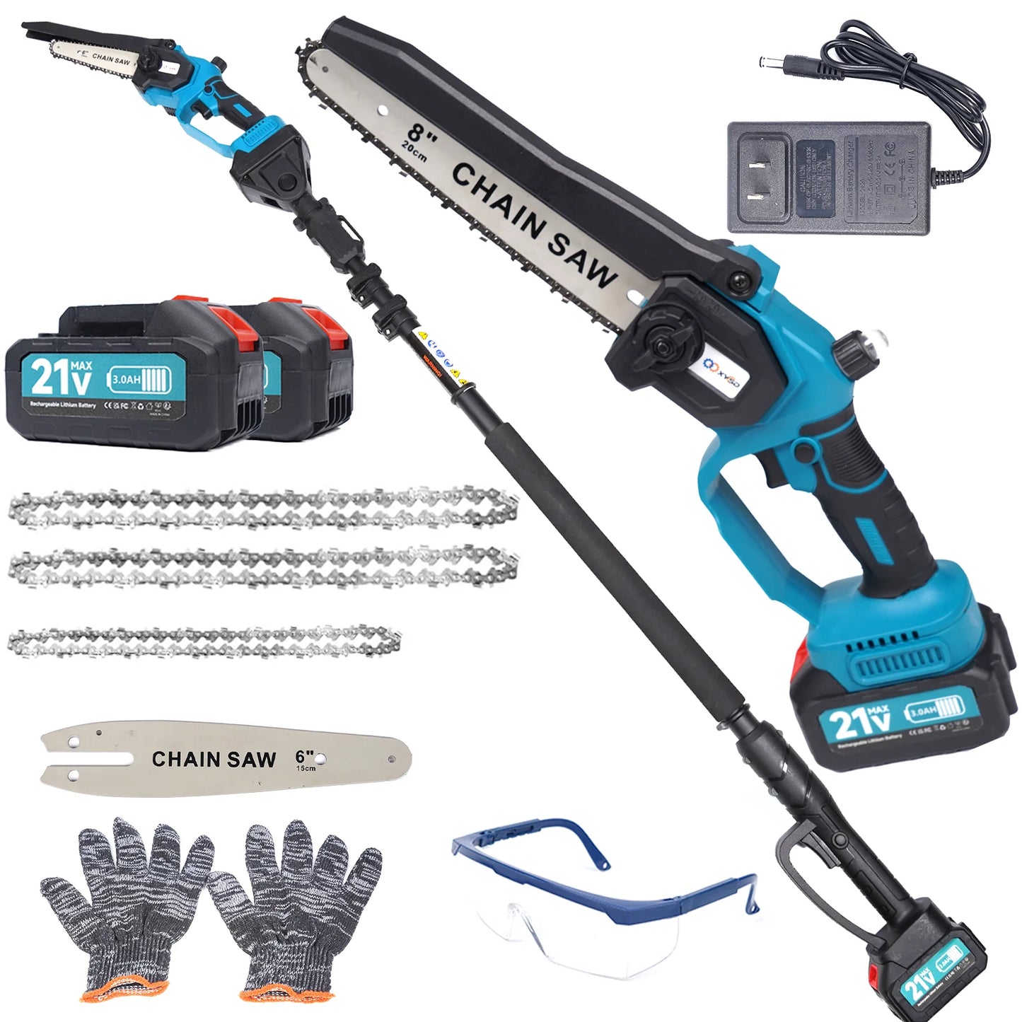 Two In One Cordless Pole Saw And Mini Chainsaw With Extension Pole