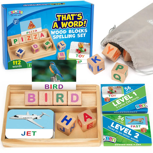Spelling Games With Flash Cards Montessori Letters CVC Word Toy