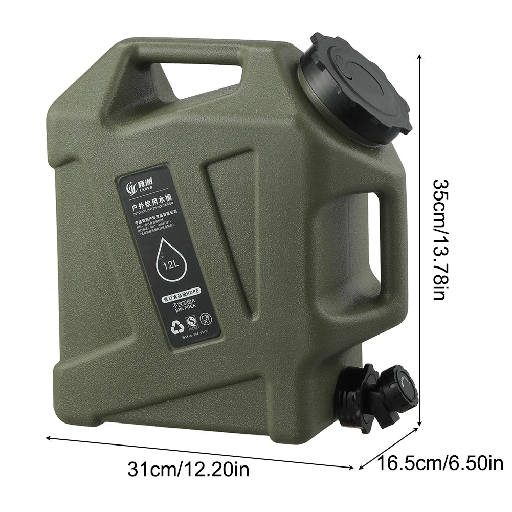 Leakproof Drinking Water Container with Spigot for Camping and Hiking