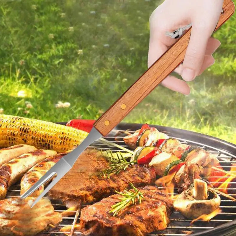 Grill Utensils Set Stainless Steel 4 Piece Heavy Duty BBQ Tools
