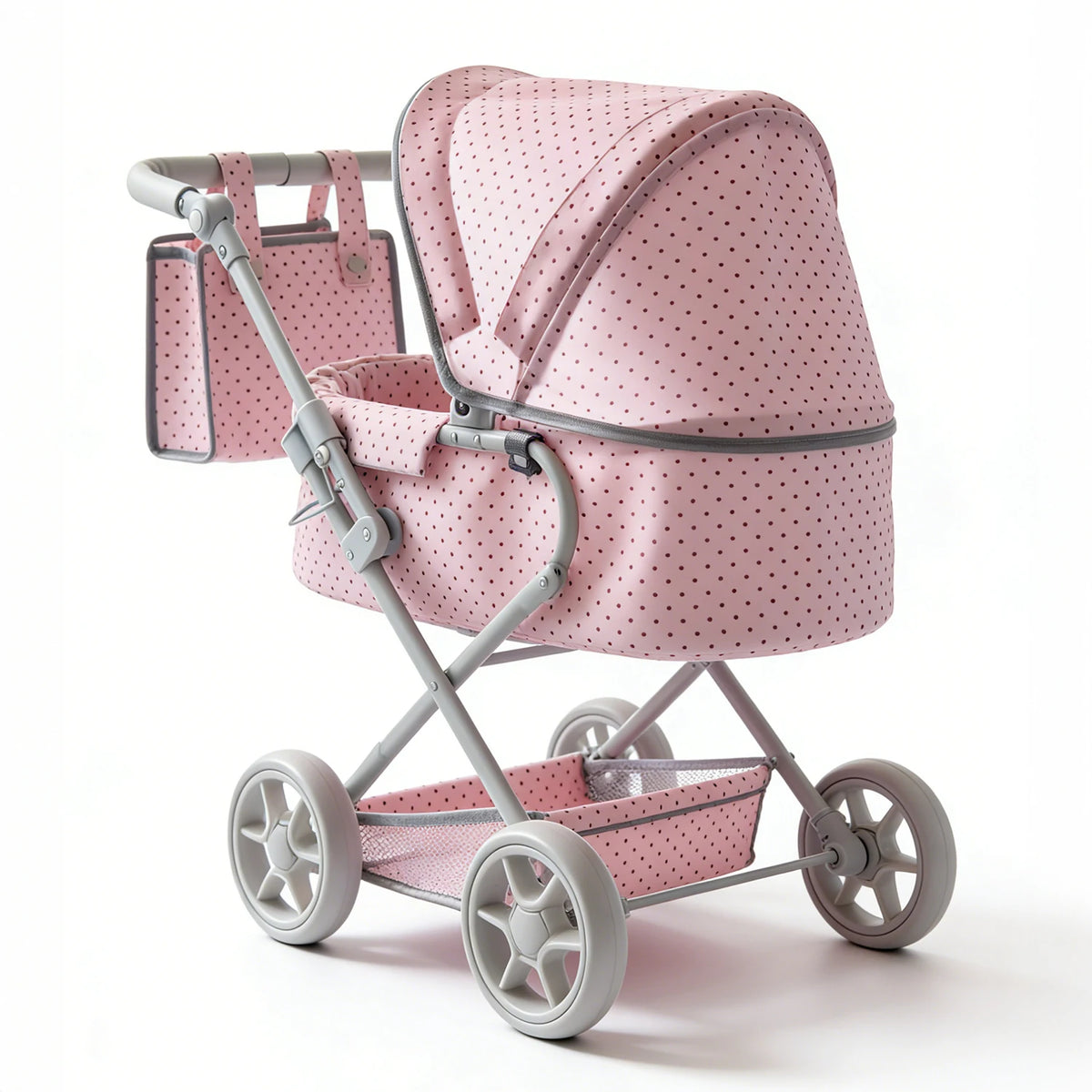 NPK Newborn Doll Stroller Pram for Doll Size 14 to 24inch big size with Removable Cradle Basket Suitable Gifts For Girls