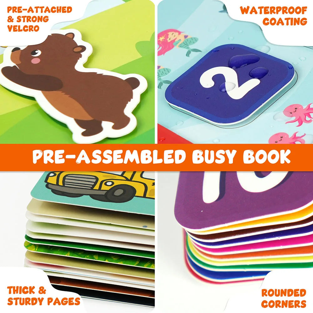 Busy Book for Toddlers Educational Activities Autism Sensory Toys Ages 3 and Up