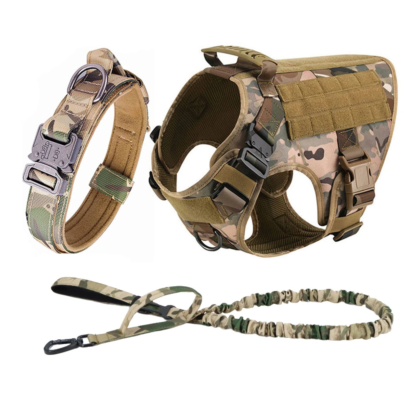 PETRAVELCN Tactical Dog Harness Molle Vest for Dogs