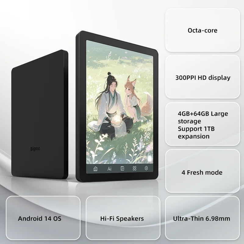 Bigme B6 Ereader Android Google Play Touch Screen Backlight