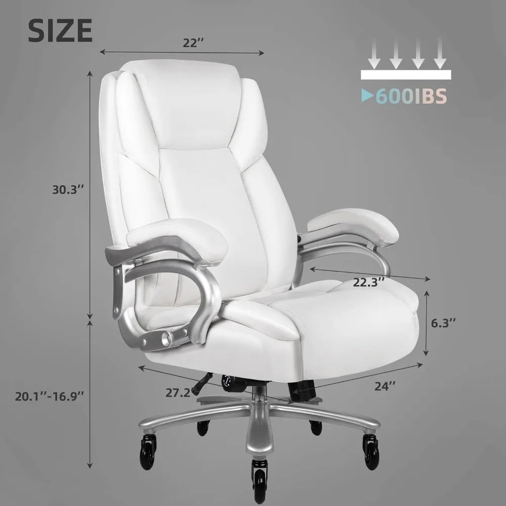Heavy Duty Office Chair With Ergonomic Lumbar Support 600lbs Capacity