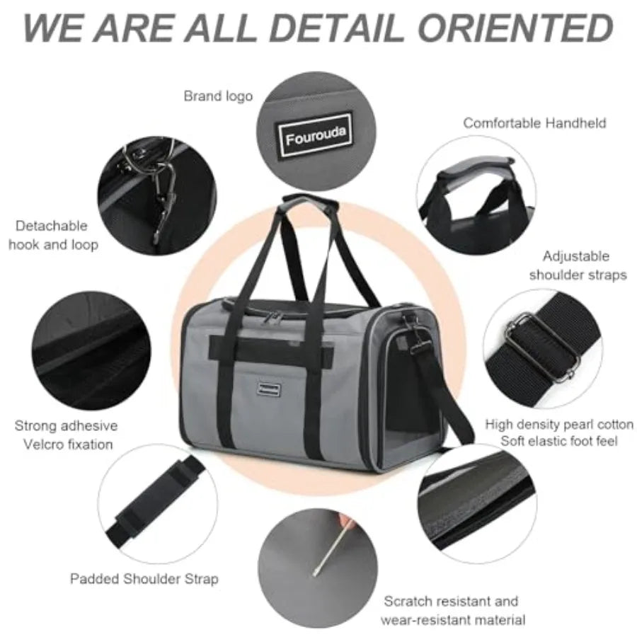 Airline Approved Dog And Cat Travel Carrier Soft Sided Bag