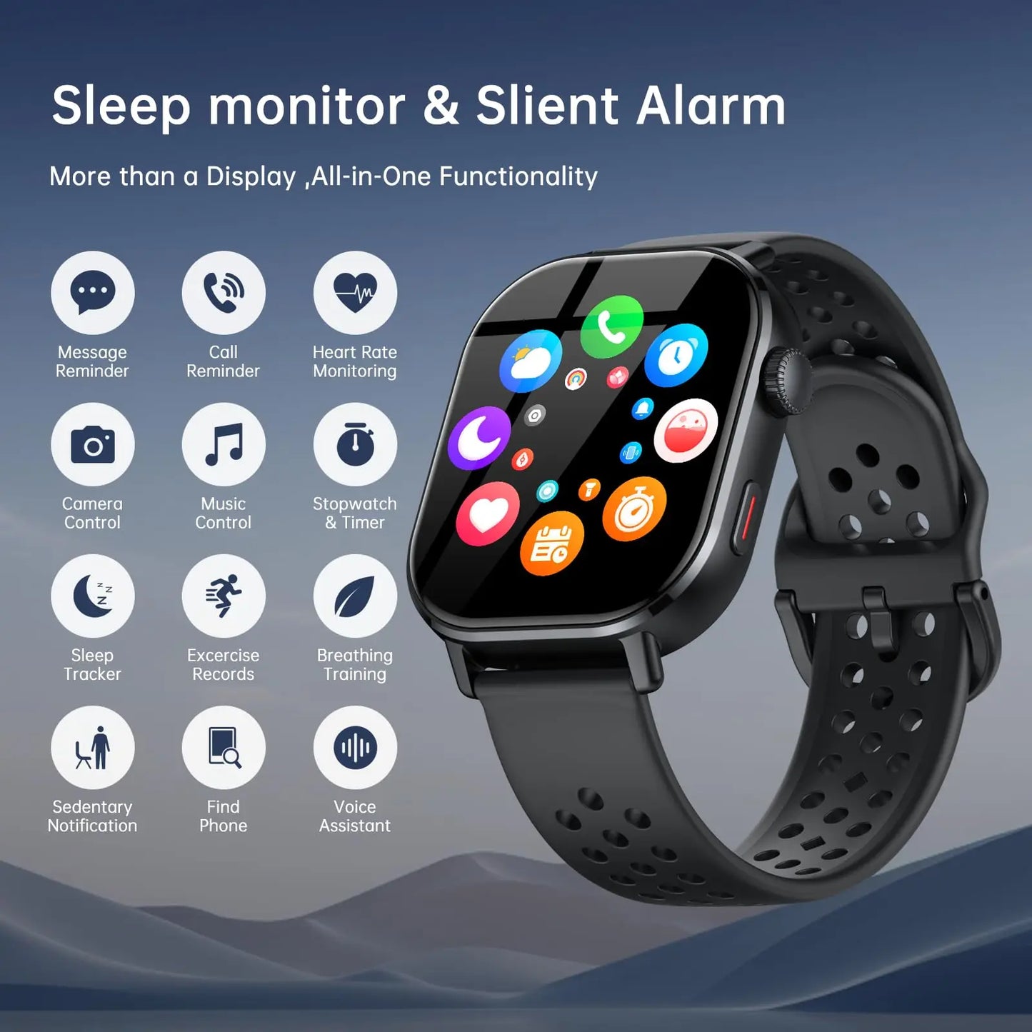 Nerunsa Smartwatch Men AMOLED GPS Always On Display 5ATM Waterproof