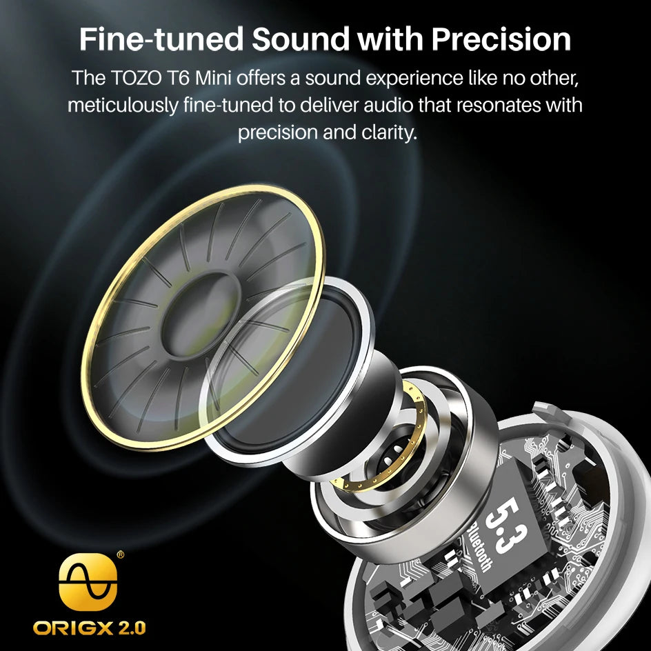 Tozo Bluetooth 5.3 Wireless Earbuds With Touch Control