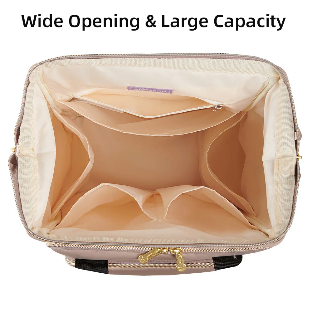 Sunveno High Capacity Waterproof Diaper Backpack Travel Mommy Bag
