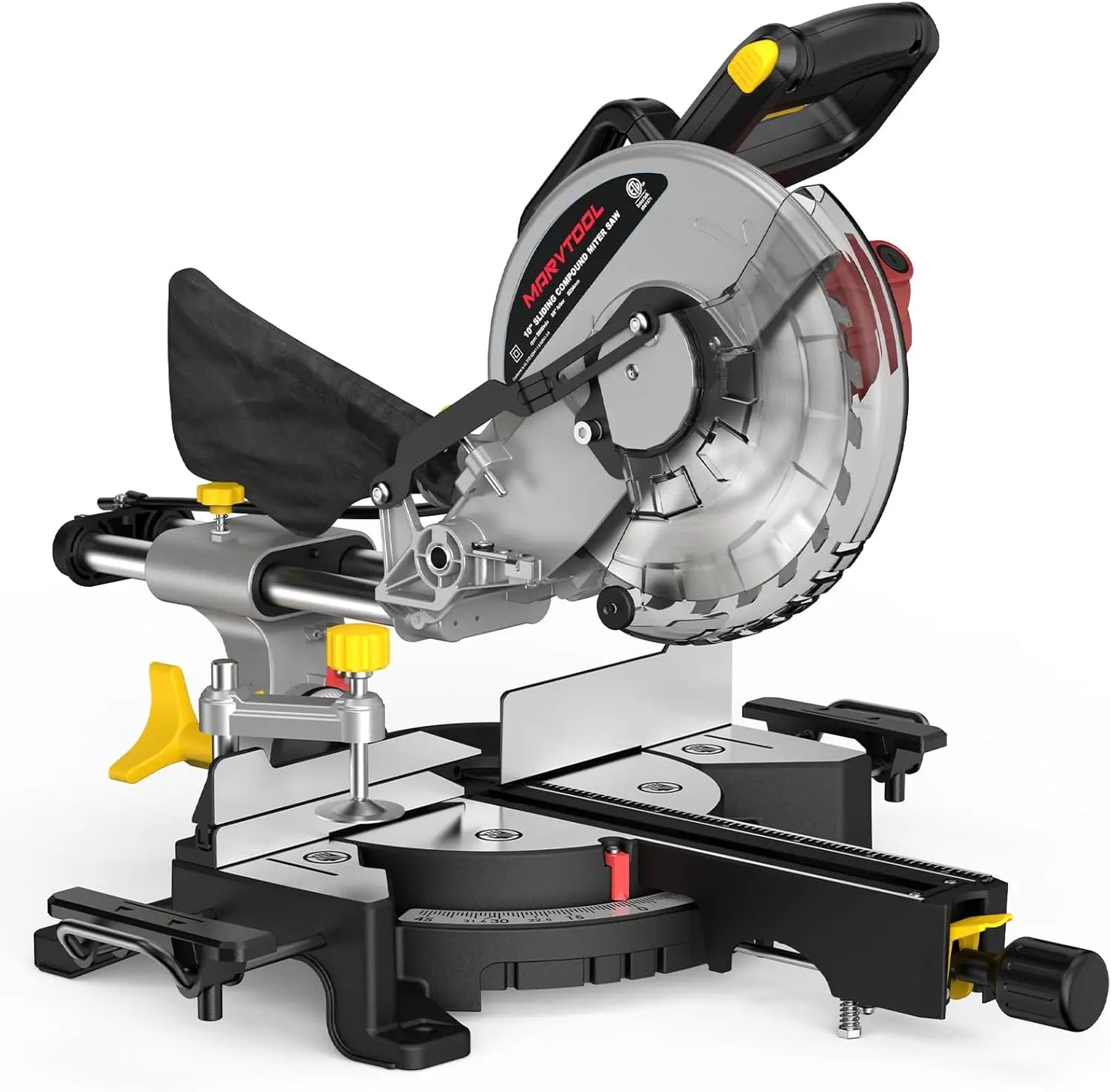 Marvtool Sliding Compound Miter Saw With Dual Bevel 0 To 45 Degrees