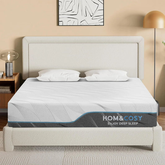 Hcore Flippable Gel Foam Bamboo Memory Foam Mattress for Back Pain Relief