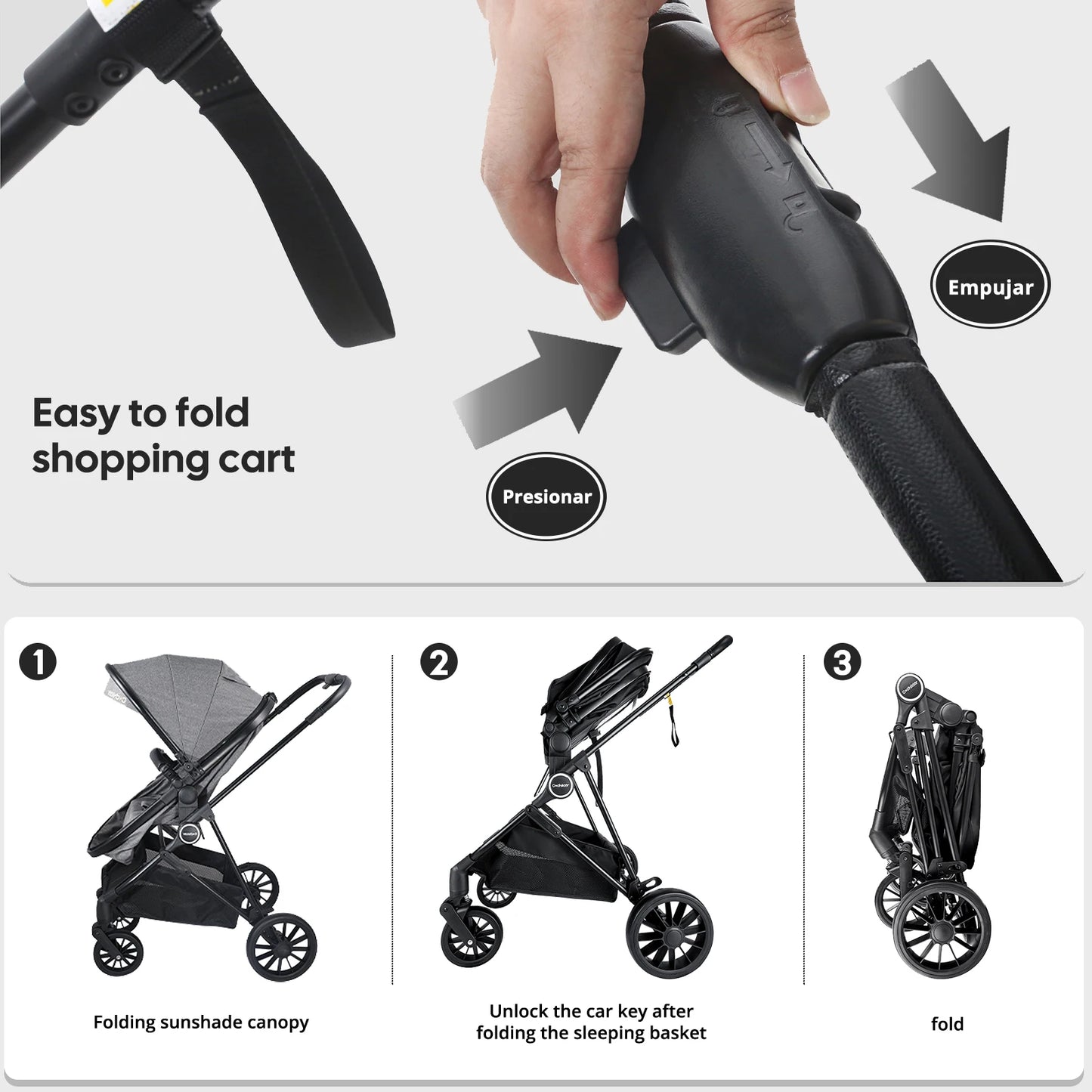 Cochildor High-View 2-in-1 Baby Stroller Foldable Bidirectional