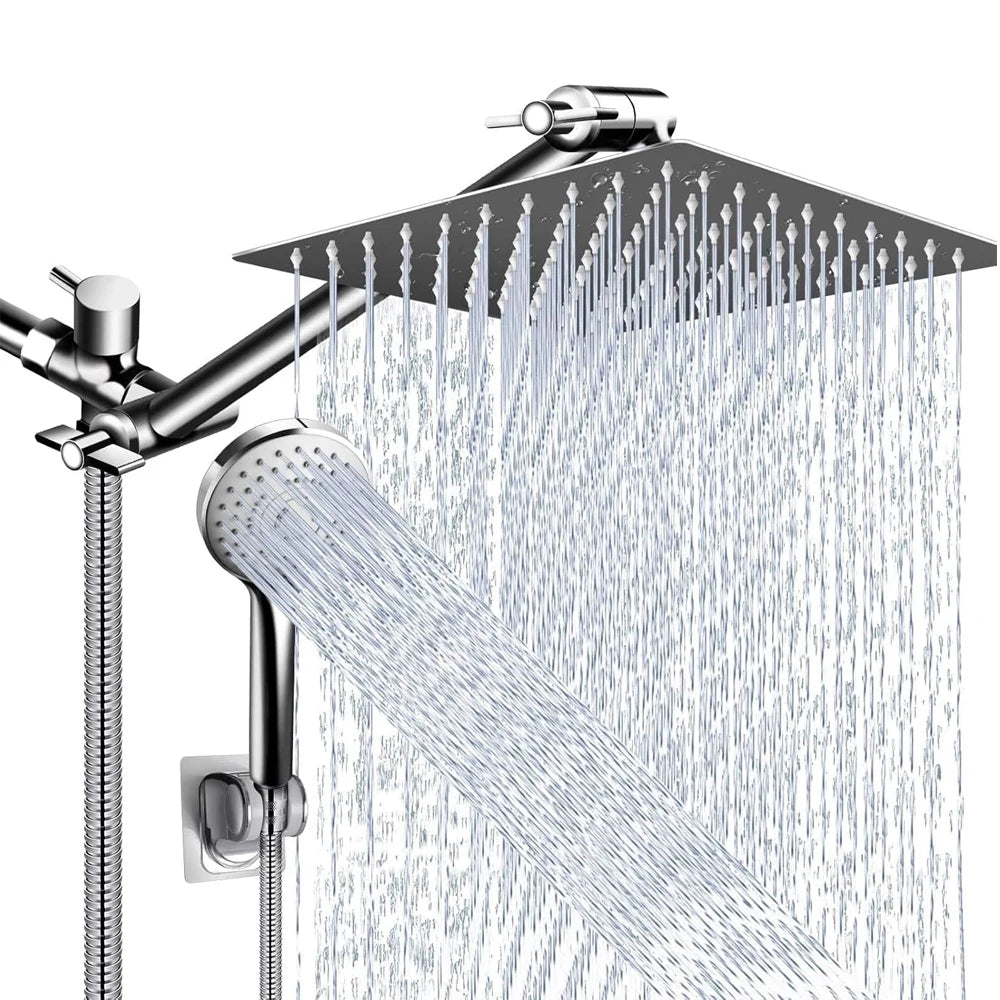 Quyanre High Pressure Rain Shower Head Kit With Handheld Spray