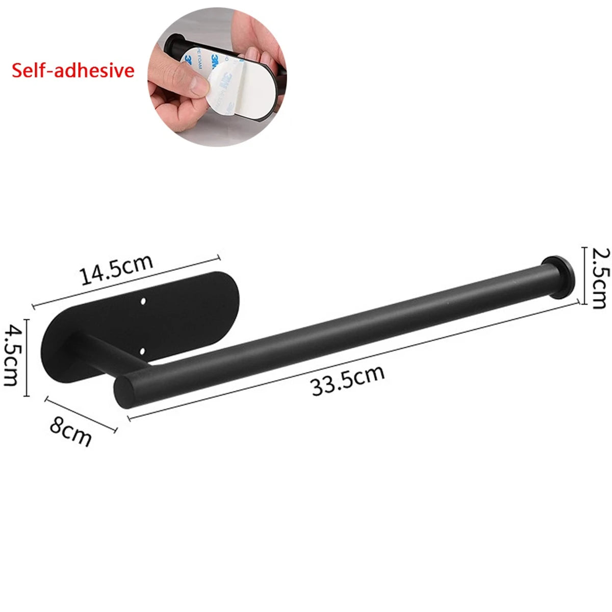 Metal Adhesive Paper Towel Holder For Kitchen And Bathroom Storage