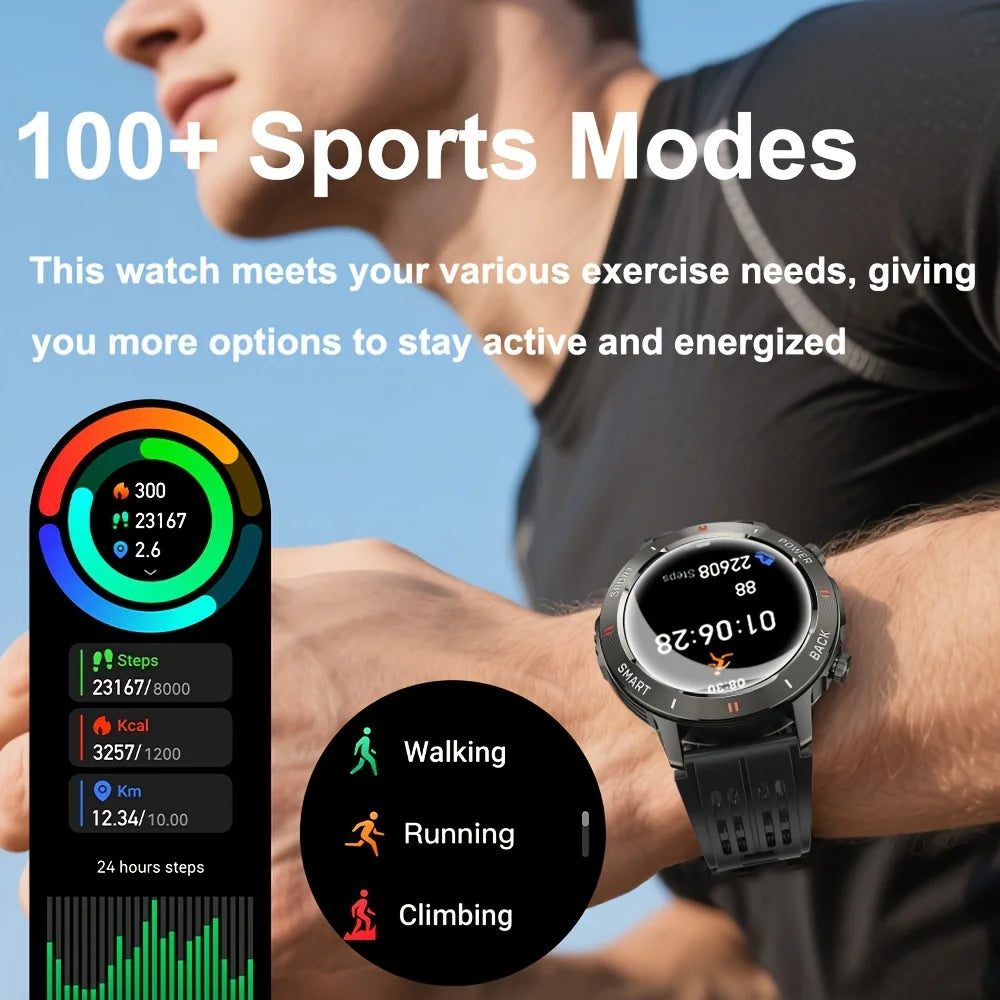 Senbono Smartwatch For Men Bluetooth Call Fitness Tracker Waterproof