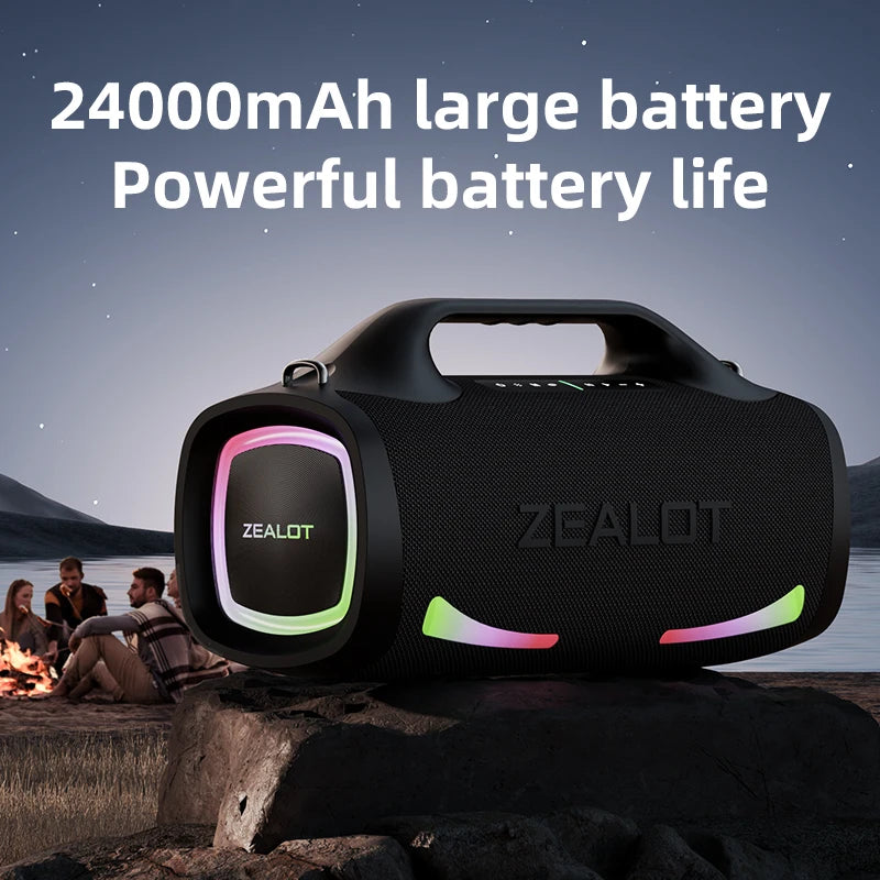 Zealot 100W Bluetooth Speaker With Stereo Sound And Power Bank