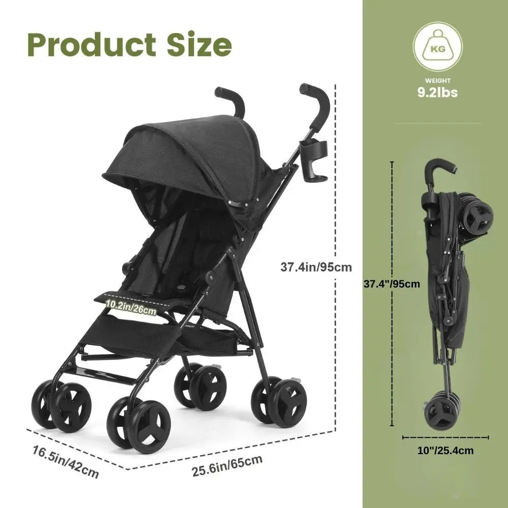 Umbrella Stroller Lightweight Travel Baby Stroller One Hand Foldable Canopy