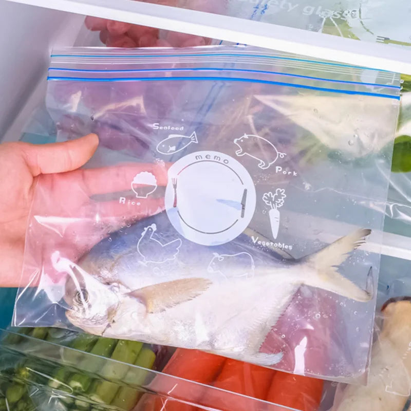 Heavy-Duty Double Ziplock Freezer Bags 50 Count For Food Storage