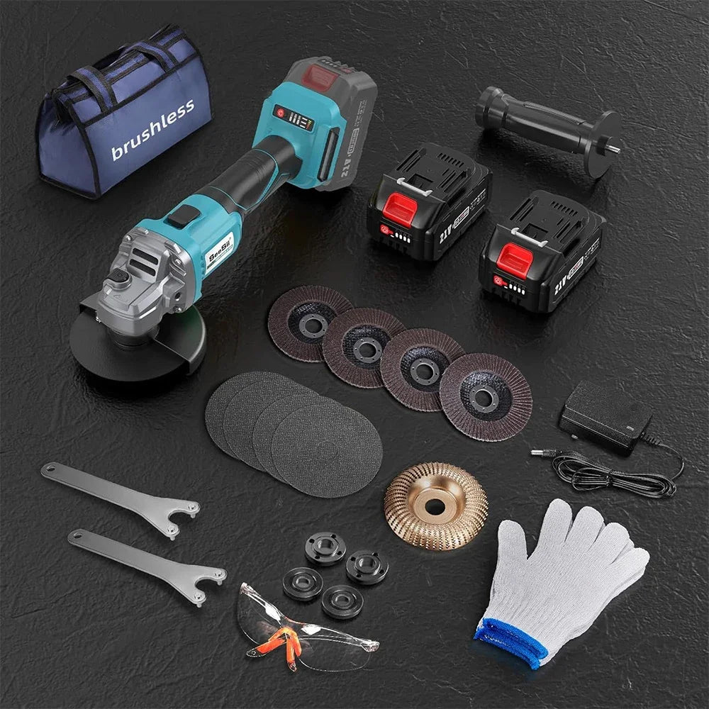Seesii 21V Brushless Angle Grinder Multifunctional Tool