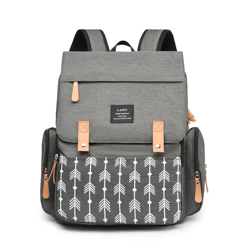 Multifunctional Baby Diaper Bag Backpack With Insulated Bottle Holder