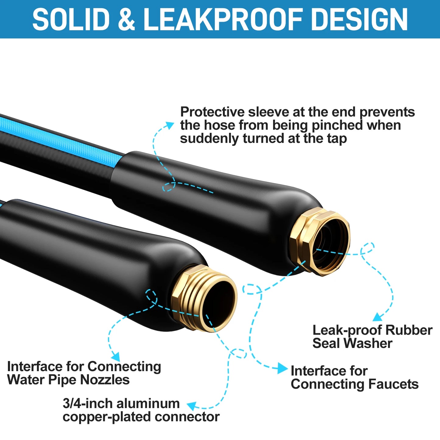 GardenJoy PVC Garden Hose Heavy Duty Durable Water Hose